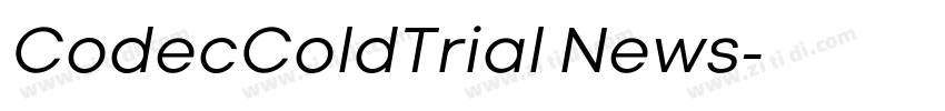 CodecColdTrial News字体转换